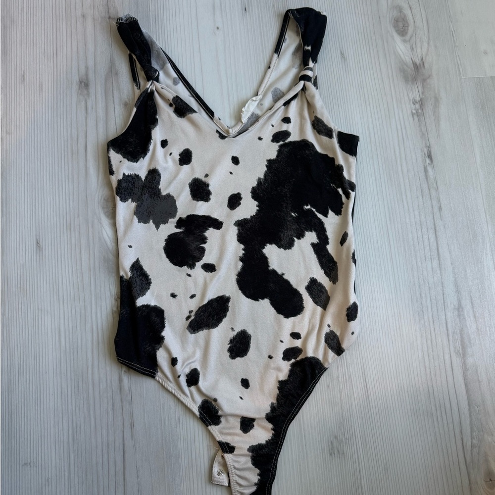 Cow print altar’d state bodysuit size small